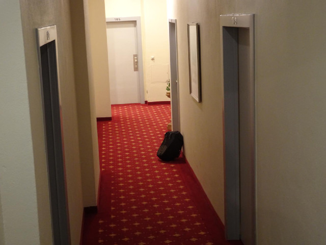 I was worried when I came out of my room and saw a panier in the corridor. There must be another cyc...
