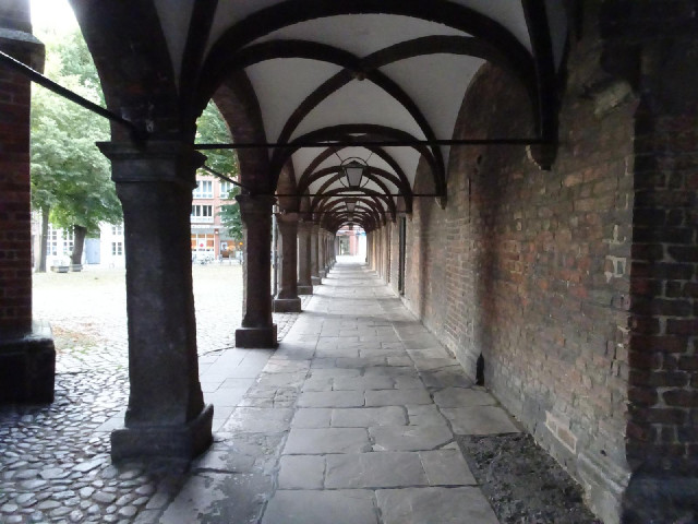 In the old arcade.
