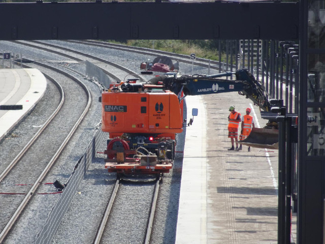 Maintenance work at Vordingborg station.