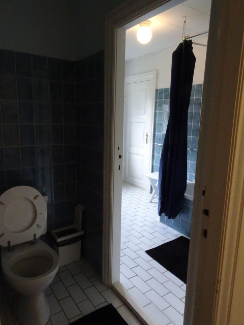This place has nine bedrooms and two bathrooms. Each bathroom is accessible from the corridor and fr...