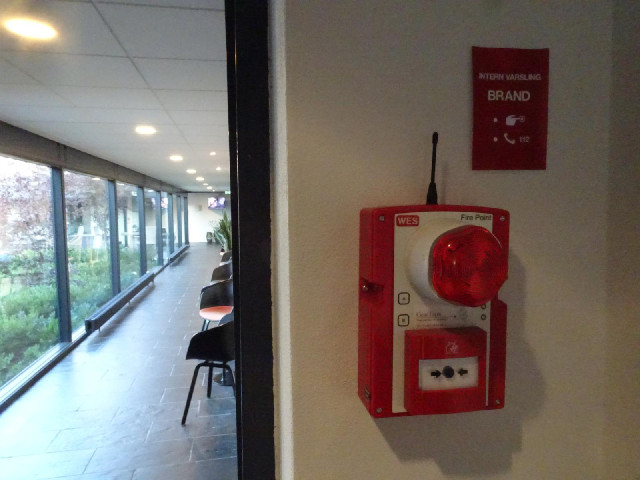 The fire alarm looks a bit excessive.