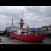 Britain's last manned lightship, which apparently now houses a museum of pirate radio.
