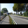 This level crossing is on a corner and it takes a long distance for the tracks to get across the roa...