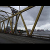 There are two parallel lifting bridges here but the grey one has maintenance work going on and its w...