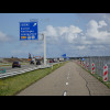 Looking back to where I've just come from. I'm now at the beginning of the Afsluitdijk, the 32 km lo...