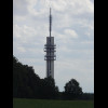 A communications tower.