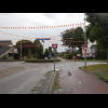 Varsseveld. The orange bollards have pictures of things like glasses of beer and wine on them. There...