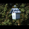 There is a painted bird box every few hundred metres along the old railway.