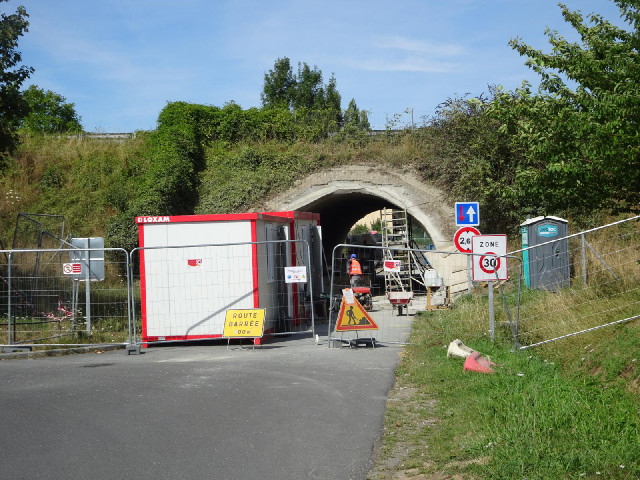 At this point, I should have been only 1 km from my hotel but this tunnel is closed so instead I wil...