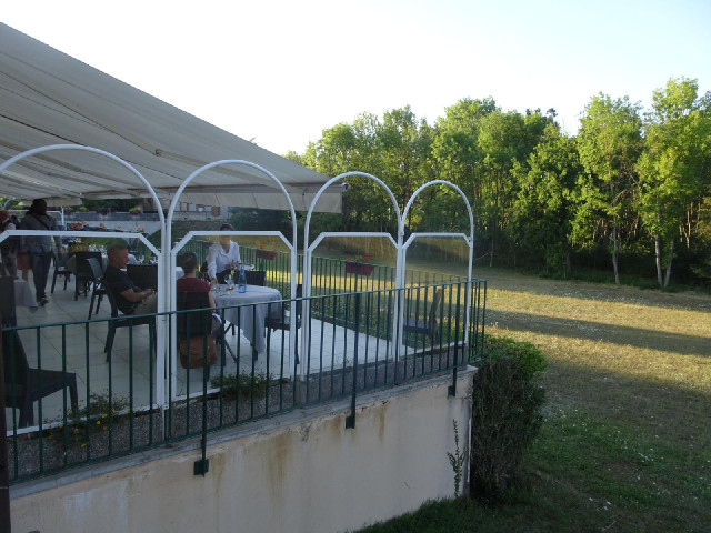 My view tonight is of the restaurant, which is much posher than I was expecting. I wasn't very impre...
