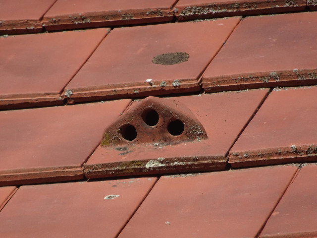 The hotel roof has some tiles like this. They are probably to ventilate the loft space but I think I...