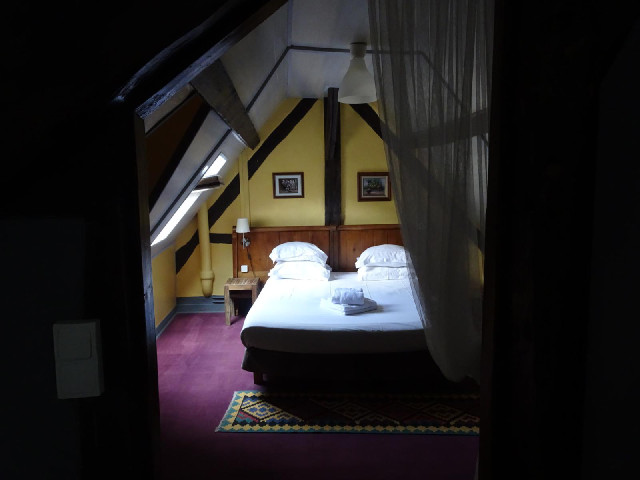 After sitting under a tree for an hour watching the tourists, I'm now in my hotel room. My rooms for...