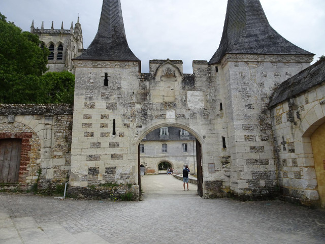 The entrance to Bec Abbey, which is the main feature of the village.