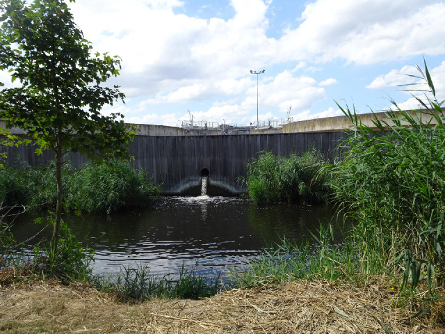 This looks to be where treated sewage gets returned to the river.