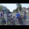 The cycle route out of Ouistreham towards Caen.