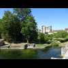 Sunbathers and ruins at Grez-sur-Loing.