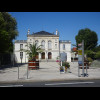 The festival hall in Montargis. Palm trees aren't native to this area but the ones here seem to be g...