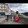 This sign gives the river temperature and also gives its height as -1.2 metres. I don't know whether...