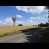 The water tower which marks the summit of today's ride.