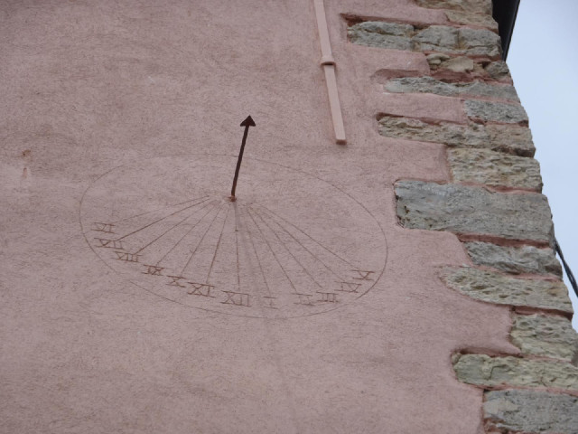 I did take a picture of the sundial which was above the road name sign.