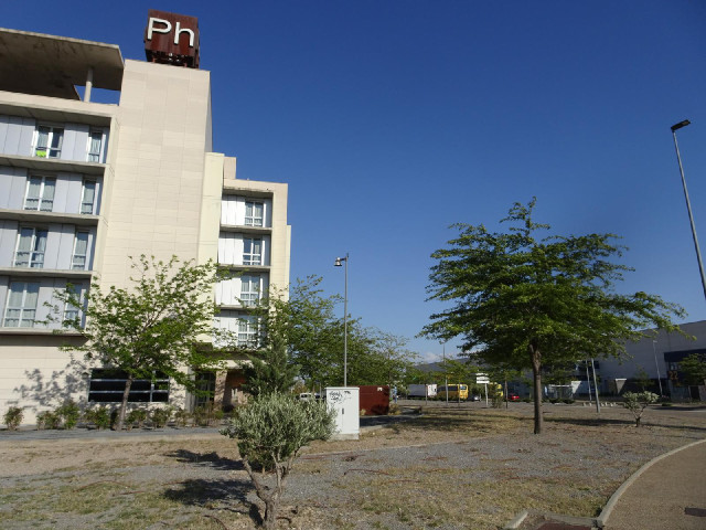 The building on the left is my hotel although I wasn't certain of that when I took the picture. It's...