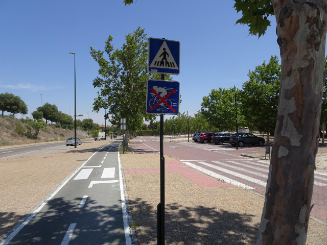 Rather than setting speed limits, the signs here prohibit certain postures.