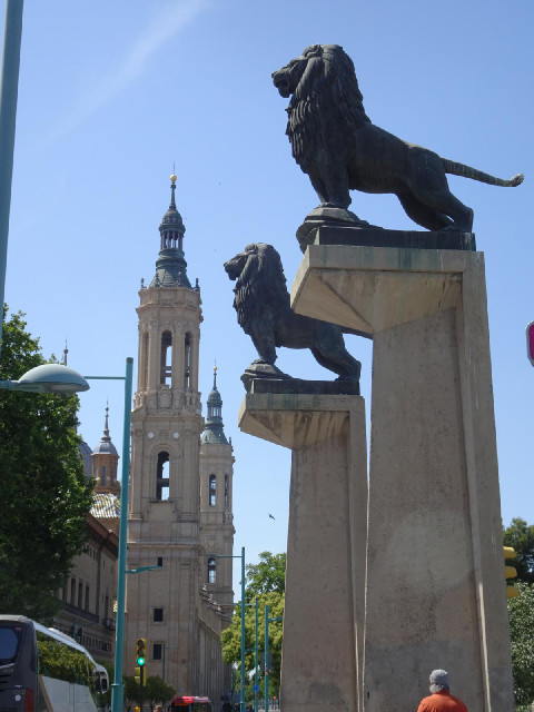 At the end of the old bridge.