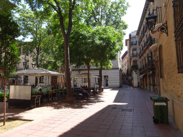 A shady square with quite an unpleasant smell.