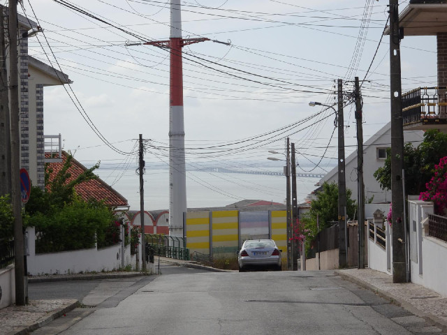 In the other direction it gives a view of the Vasco da Gama Bridge.