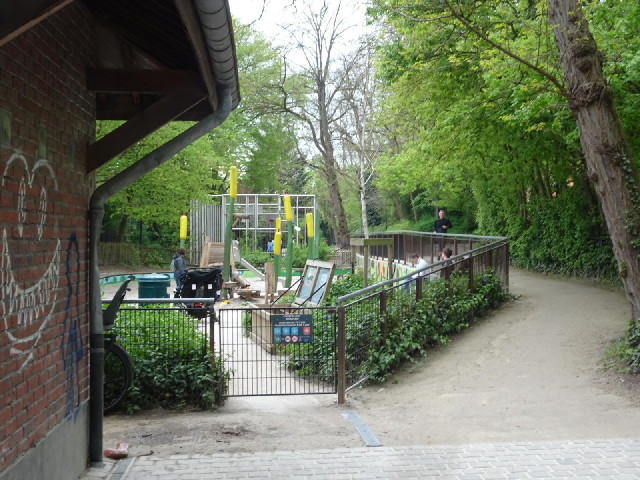 I'm on a former railway line now. I guess that there would once have been a station where this play ...