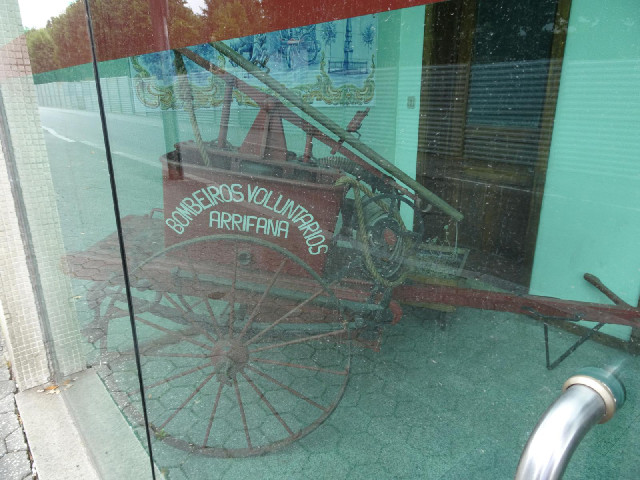 A very old fire engine.