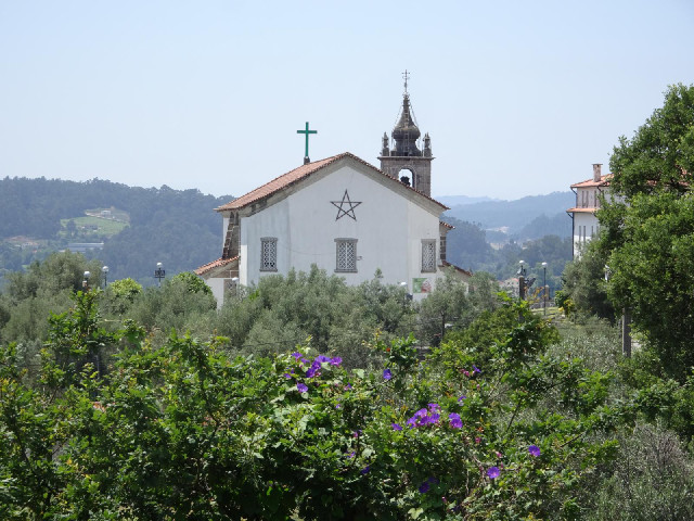 A village called Espor&otilde;es, where my next road is. I'm enjoying the peace here. It's hot and s...