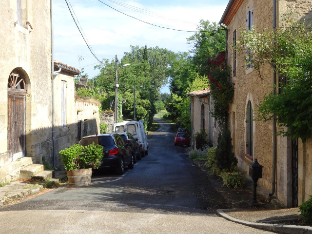 A road leading out of the town.