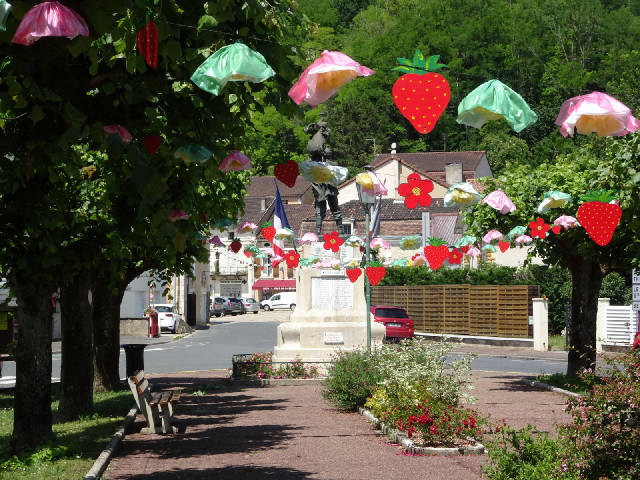 They seem to be getting ready for some kind of strawberry festival.