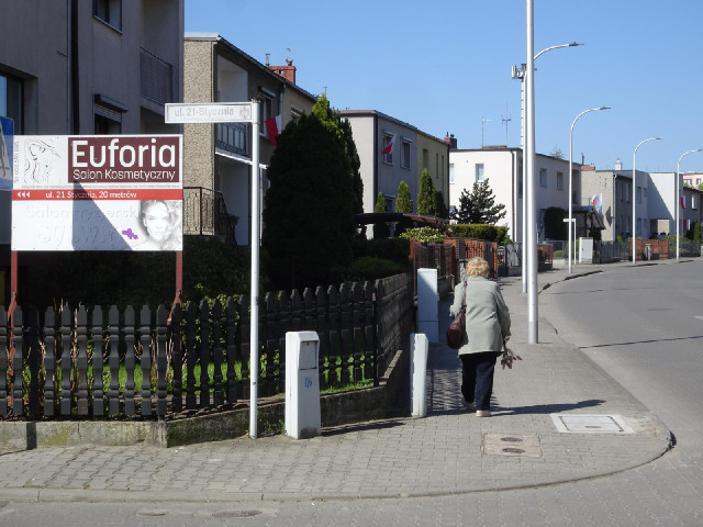 She's got a bunch of flowers.