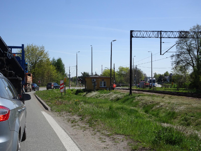 Waiting at a level crossing.