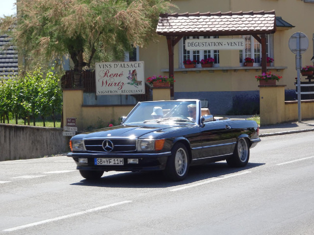 One of a procession of classic Mercedes.