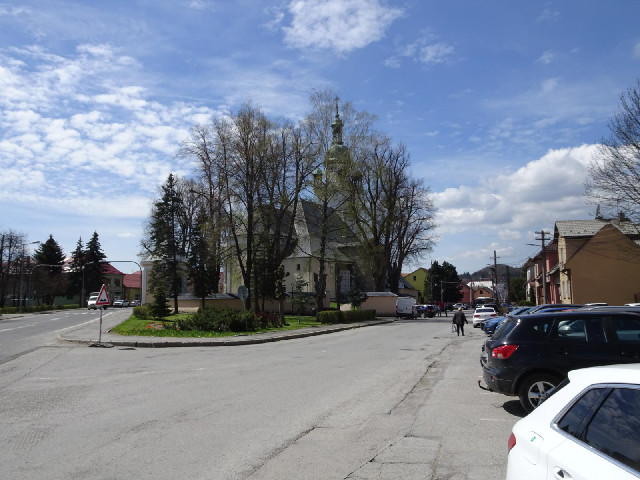 Trsten&aacute;, the first town in Slovakia. I'm coming through the town because the bypass is a moto...
