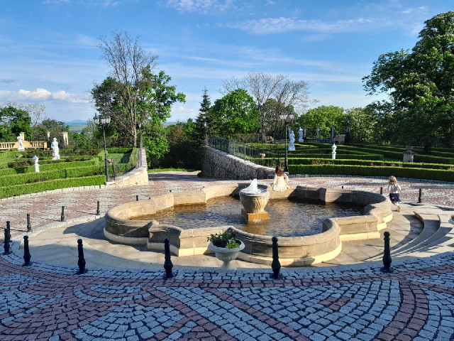 Outside the front entrance.