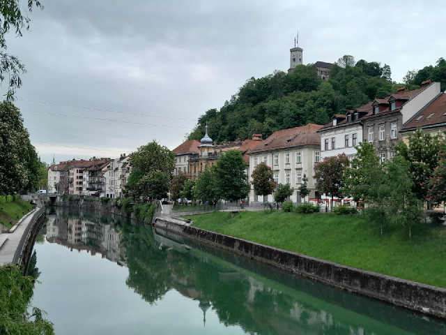 The Ljubljanica River again, this time in the city centre.