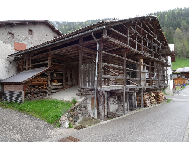 This part of the town has several of these sheds which are made of wood and seem to be used just for...