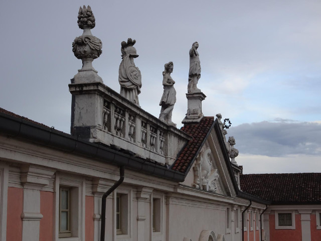 The roof ornamentation.