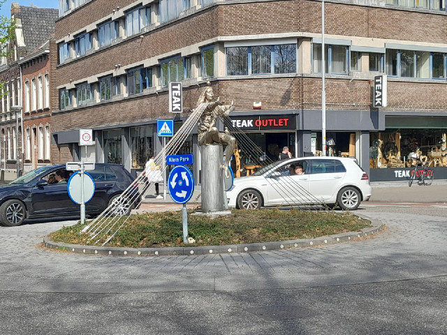 A dedicated teak shop is quite unusual. The statue marks 115 years of the Venlo Royal Singing Societ...