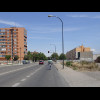 Like quite a lot of roads in Zaragoza, the right lane of this one is designed to be shared by cars, ...