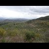A view from a pass through a small mountain range called Serra Calderona.