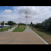 A park under the power lines alongside the motorway.