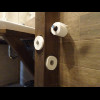 These toilet roll holders are quite quirky, but rather give away that the beam isn't structural.
