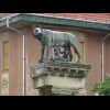 The name of Romania derived from that of Rome. This statue seemingly depicts the legend of Romulus, ...