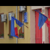 Flags on the fire station in Biled.