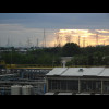 Milan industrial sunset.